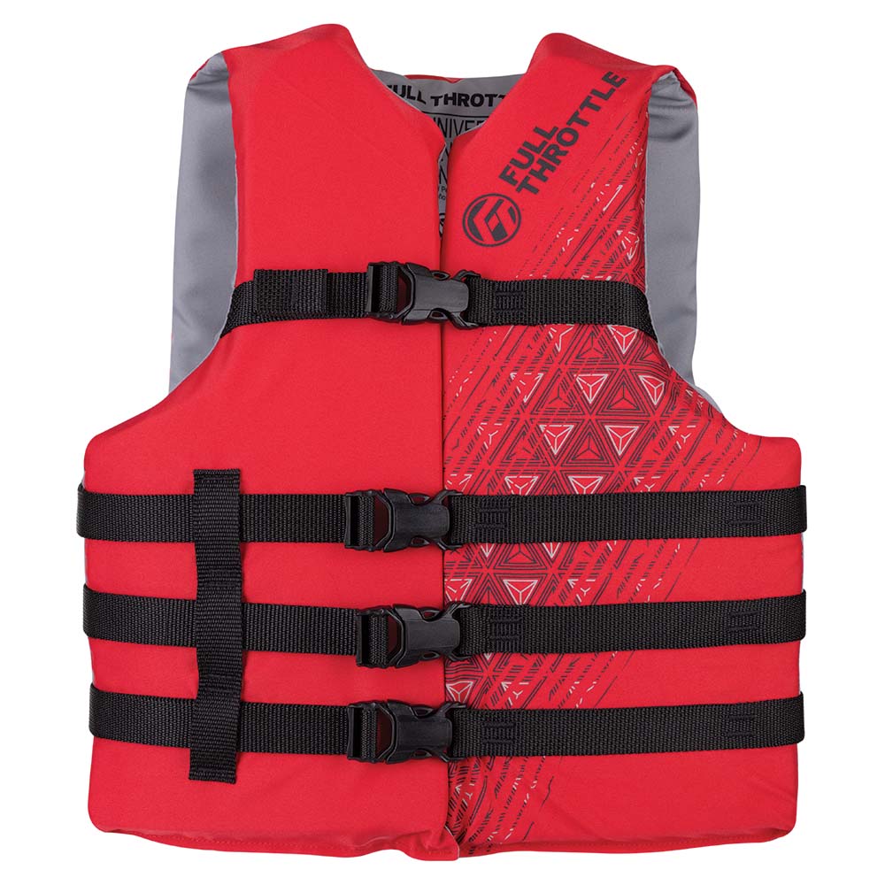 Full Throttle 112000-100-004-22 - Full Throttle Adult Universal Ski Life Jacket - Red