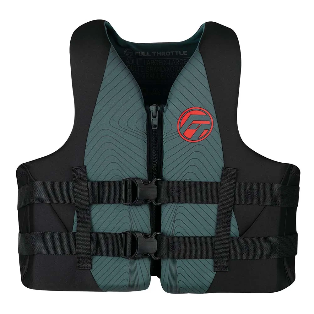 Full Throttle 142100-701-080-22 — Full Throttle Adult Rapid-Dry Life Vest - 2XL/4XL - Grey/Black
