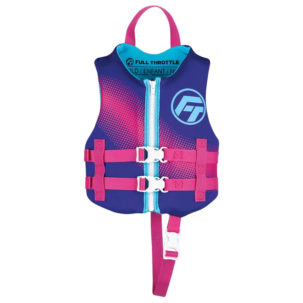 Full Throttle 142100-600-001-22 — Full Throttle Purple Child Rapid-Dry Life Jacket