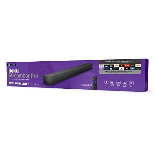 Roku 9101R2 - Roku Streambar Pro | 4KHDHDR Streaming Media Player & Cinema