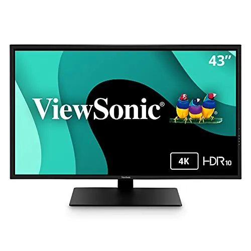 VIEWSONIC VX4381-4K — 43IN 4K ULTRA HD MVA MONITOR WITH HDMI AND DISPLAYPORT, 3840 X 2160 RESOLUTION.