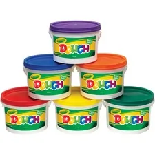 CRAYOLA CYO 570016 — Crayola Super Soft Dough - Fun and Learning, Sculpture - 6 / Carton - Red, Orange, Yellow, Blue, Green, Violet