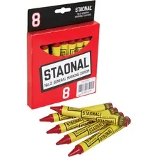 CRAYOLA CYO 5200023038 — Crayola Staonal Marking Crayon - 5 Length - 0.5 Diameter - Red - 8 / Box