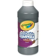 CRAYOLA CYO 543115051 — Crayola Artista II Washable Tempera Paint - 16 oz - 1 Each - Black