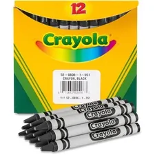 CRAYOLA CYO 520836051 — Crayola Bulk Crayons - Black - 12 / Box