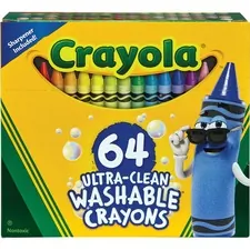 CRAYOLA CYO 523287 — Crayola Washable Crayons - Assorted - 64 / Pack
