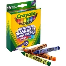 CRAYOLA CYO 523281 — Crayola Ultra-Clean Washable Large Crayons - 16 / Box