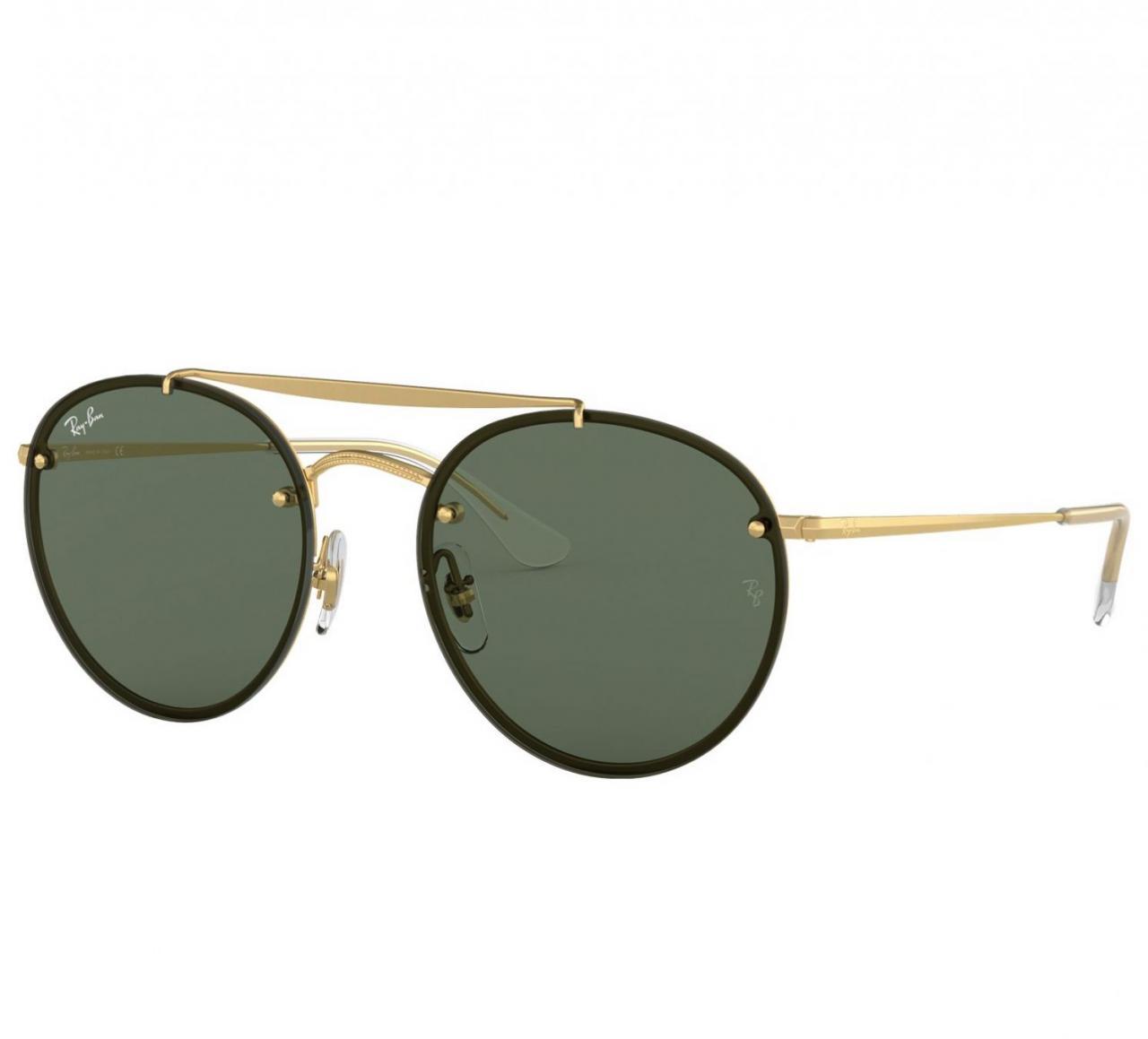 GLOP RB3614N-914071 - Ray-Ban RB3614N-914071 Unisex Matte Gold Round Green Lens Me