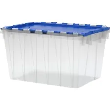 AkroMils  Myers Industries Inc AKM 66486CLDBL - Akro-Mils KeepBox Container with Attached Lid - External Dim