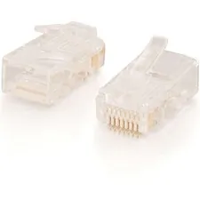 C2G 11380 — RJ45 CAT5E MODULAR PLUG 50PK TAA, MODULAR PLUGS DESIGNED TO TERMINATE EITHER ST