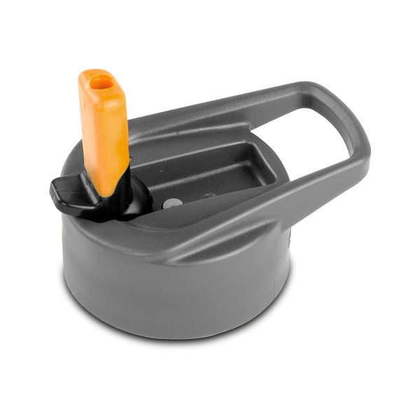Eco Vessel KTGRYOR - Eco-Vessel Replacement Kids Flip Straw Top, Gray with Orange