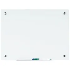 BI-SILQUE VISUAL COMMUNICATION PRODUCTS BVC GL074407 — Bi-silque Dry-Erase Glass Board - 24 (2 ft) Width x 36 (3 ft) Height - White Tempered Glass Surface - Rectangle - Horizontal/Vertical - 1 Each