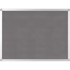 BI-SILQUE VISUAL COMMUNICATION PRODUCTS BVC FA03429214 — Bi-silque Ayda Fabric 24W Bulletin Board - Gray Fabric Surface - Robust, Tackable, Sleek Style - 1 Each - 0.5 x 24