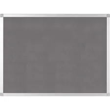 BI-SILQUE VISUAL COMMUNICATION PRODUCTS BVC FA05429214 — Bi-silque Ayda Fabric 36W Bulletin Board - Gray Fabric Surface - Robust, Tackable, Sleek Style - 1 Each - 0.5 x 36