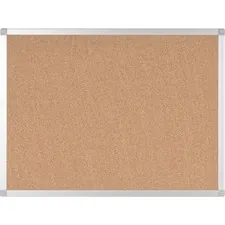 BI-SILQUE VISUAL COMMUNICATION PRODUCTS BVC CA02409214 — Bi-silque Ayda Cork Bulletin Board - 0.50 Height x 18 Width x 24 Depth - Cork Surface - Self-healing, Durable, Resilient, Heavy-gauge - Aluminum Frame - 1 Each