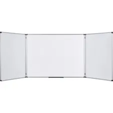BI-SILQUE VISUAL COMMUNICATION PRODUCTS BVC TR0202101170 — MasterVision Trio Magnetic Whiteboard - 36 (3 ft) Width x 96 (8 ft) Height - White Surface - Rectangle - Assembly Required - 1 Each