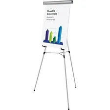 BI-SILQUE VISUAL COMMUNICATION PRODUCTS BVC FLX09102MV — MasterVision 3-leg Display Easel - 45 lb Load Capacity - 63 Height x 28.5 Width x 32 Depth - Tabletop, Floor - Metal, Aluminum, Plastic - Silver