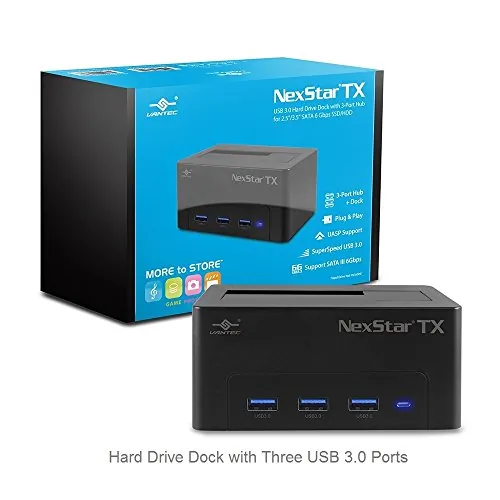 VANTEC NST-D328S3H-BK - Vantec NexStar TX USB 3.0 Hard Drive Dock & Hub