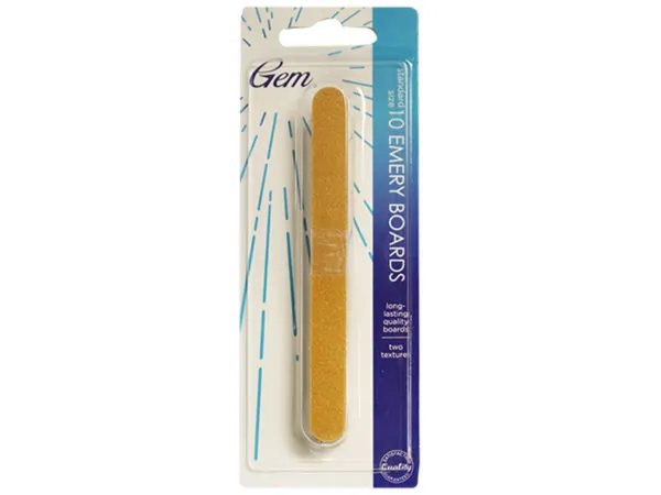 Bulk Buys MK433 — Gem 10 Pack Emery Boards for Nail Care and Shaping