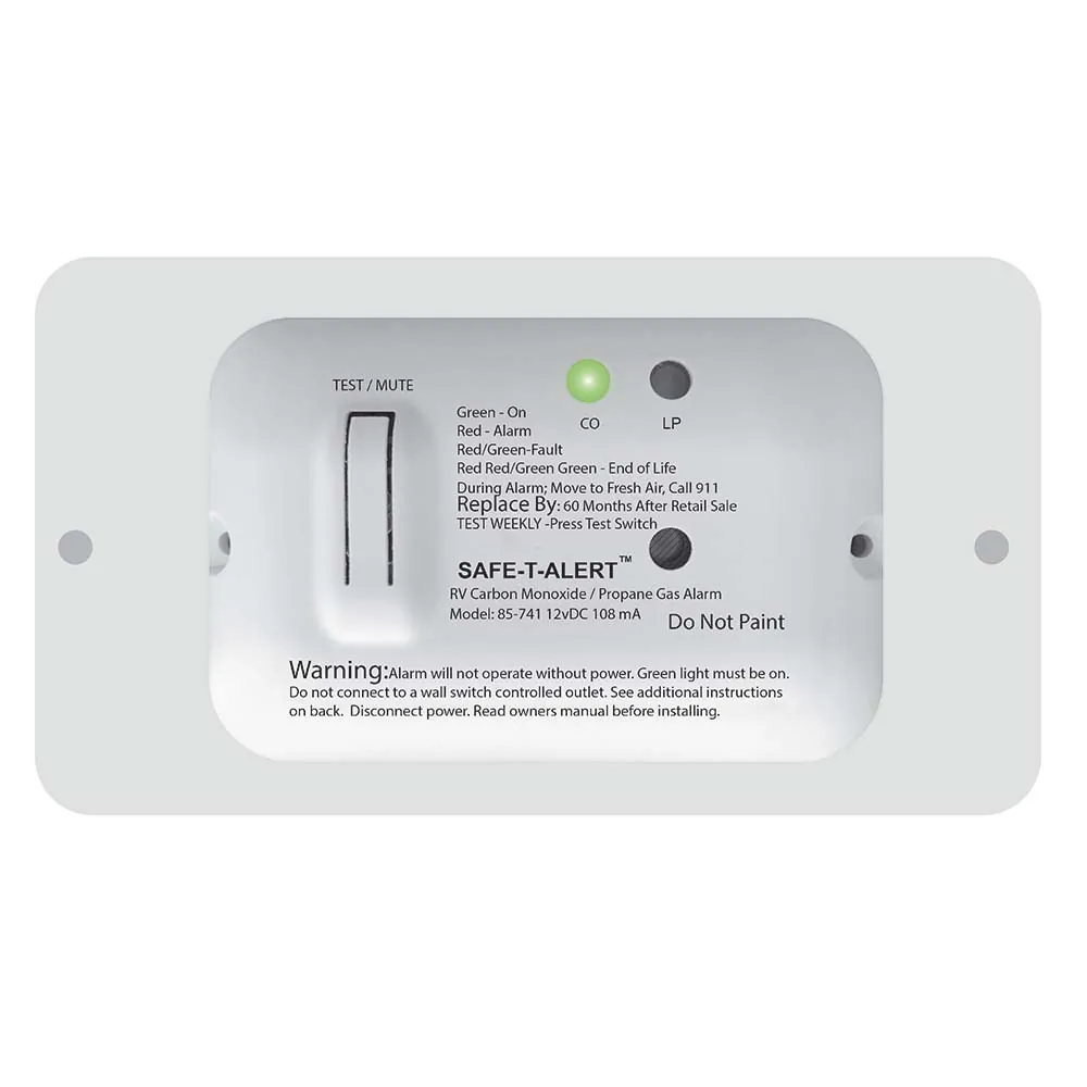 Safe-T-Alert 85-741-WT — Safe-T-Alert Carbon Monoxide and Propane Alarm - 12V
