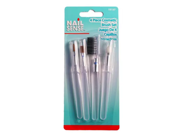 bulk buys MK418 - Nail Sense Ultimate 4-Piece Cosmetic Brush Set