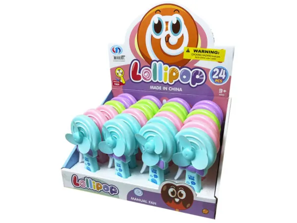 Bulk Buys GE545 — Multicolor Manual Candy Hand Fan