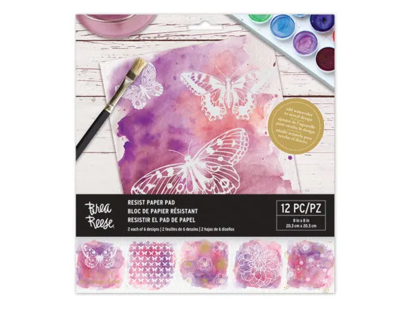 bulk buys CH925 - Brea Reese 8 x 8 Water Color Resist Paper Pad - 38 Sheets