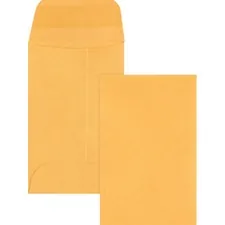 Business Source BSN 04440 — Business Source Small Coin Kraft Envelopes - Coin - #1 - 2 1/4 Width x 3 1/2 Length - 20 lb - Gummed - Kraft - 500 / Box - Brown Kraft