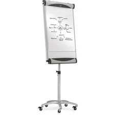 ACCO Brands QRT EU2000TE — Quartet Euro Premium Mobile Magnetic Easel - 27 (2.2 ft) Width x 41 (3.4 ft) Height - White Porcelain Surface - Silver Aluminum Frame - 1 Each