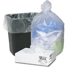 AEP Industries WBI WHD3339 — Webster Ultra Plus Trash Can Liners - Medium Size - 33 gal - 33 Width x 39 Length x 0.43 mil (11 Micron) Thickness - High Density - Natural - Resin - 100/Carton - Multipurpose