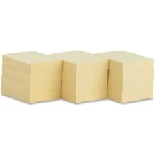 Business Source BSN 36610 — Business Source Yellow Repositionable Adhesive Notes - 1.88 x 1.38 - Rectangle - Yellow - Repositionable, Solvent-free Adhesive - 12 / Pack