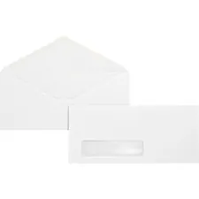 Business Source BSN 04468 — Business Source No. 10 Diagonal Seam Window Envelopes - Single Window - #10 - 4 1/8 Width x 9 1/2 Length - 24 lb - Gummed - Wove - 500 / Box - White