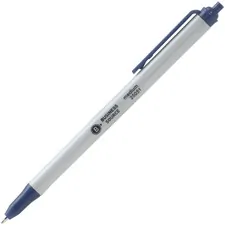 Business Source BSN 25051 — Business Source Retractable Ballpoint Pens - Medium Pen Point - Retractable - Blue - Gray Barrel - 12 / Dozen