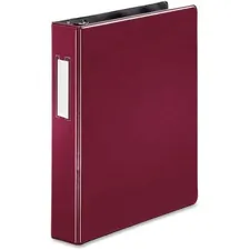 Business Source BSN 33126 — Business Source 1.5 D-Ring Binder - 1 1/2 Binder Capacity - 375 Sheet Capacity - Slant D-Ring Fastener(s) - Internal Pocket(s) - Burgundy - Lay Flat, Label Holder - 1 Each
