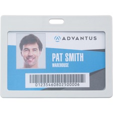 ADVANTUS CORPORATION AVT 97063 - Advantus Horizontal Rigid ID Badge Holder - Support 3.25 x 2