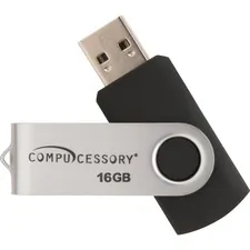 Compucessory CCS 26467 — Compucessory Password Protected USB Flash Drives - 16 GB - USB 2.0 - 12 MB/s Read Speed - 5 MB/s Write Speed - Aluminum - 1 Year Warranty - 1 Each