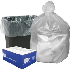 AEP Industries WBI HD24248N — Webster High Density Commercial Can Liners - Small Size - 10 gal - 24 Width x 24 Length x 0.31 mil (8 Micron) Thickness - High Density - Natural - Resin - 1000/Carton - Garbage