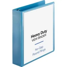 Business Source BSN 01642 — Business Source Premium Round Ring View Binder - 2 Binder Capacity - Letter - 8 1/2 x 11 Sheet Size - 475 Sheet Capacity - Round Ring Fastener(s) - 2 Internal Pocket(s) - Polypropylene, Board, Chipboard - Light Blue - Wrinkle-free, Non-glare, Transfer Safe, Gap-free Ring, Durable, Exposed Rivet - 1 Each