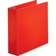 Business Source BSN 28770 — Business Source Basic Round Ring Binders - 3 Binder Capacity - Letter - 8 1/2 x 11 Sheet Size - Round Ring Fastener(s) - Vinyl - Red - 1.68 lb - 1 Each