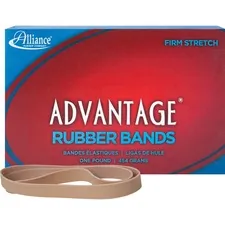 ALLIANCE RUBBER ALL 27075 — Alliance Rubber 27075 Advantage Rubber Bands - Size #107 - Approx. 40 Bands - 7 x 5/8 - Natural Crepe - 1 lb Box