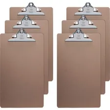 Business Source BSN 28554BD — Business Source Hardboard Clipboard - 9 x 15 1/2 - Hardboard - Brown - 6 / Bundle