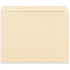 Business Source BSN 16518 — Business Source Straight Tab Cut Letter Recycled Storage Folder - 8 1/2 x 11 - Manila - 10% Recycled - 50 / Box