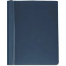Business Source BSN 78522 — Business Source Letter Report Cover - 8 1/2 x 11 - 100 Sheet Capacity - 3 x Prong Fastener(s) - Clear, Dark Blue - 25 / Box