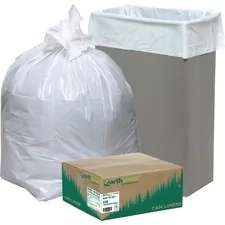 AEP Industries WBI RNW1K150V — Webster Heavy-Duty Reclaim Recycled White Can Liners - Small Size - 13 gal - 24 Width x 33 Length x 0.87 mil (22 Micron) Thickness - Low Density - White - Plastic - 150/Carton