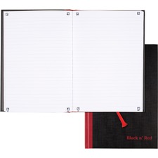 HAMELIN JDK 400110531 - Black n Red Casebound Business Notebook - 96 Sheets - Case B