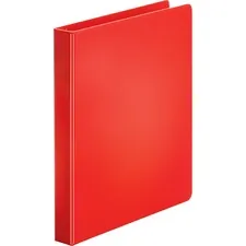 Business Source BSN 28550 — Business Source Basic Round Ring Binders - 1 Binder Capacity - Letter - 8 1/2 x 11 Sheet Size - Round Ring Fastener(s) - Vinyl - Red - 11.20 oz - 1 Each
