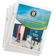 Business Source BSN 74551 — Business Source Top-Loading Poly Sheet Protectors - 11 Height x 9 Width - 1.9 mil Thickness - For Letter 8 1/2 x 11 Sheet - Ring Binder - Rectangular - Clear - Polypropylene - 100 / Box