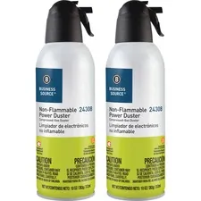 Business Source BSN 24309 — Business Source Nonflammable Power Duster - For Computer Equipment - 10 oz - Non-flammable, Ozone-safeCan - 2 / Pack - Multi