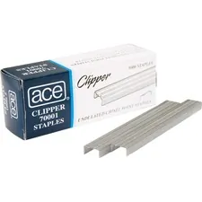 ADVANTUS CORPORATION ACE 70001 — Advantus Ace Undulated Clipper Staples - 210 Per Strip - Chisel Point5000 / Box