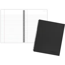 ACCO Brands MEA 06672 — Mead Legal Business Notebook - 80 Sheets - Wire Bound - 0.28 Ruled - 20 lb Basis Weight - 6 x 9 1/2 - Black Paper - Black Cover - Linen Cover - Pocket, Tab, Subject, Perforated, Flexible Cover - 1 Each